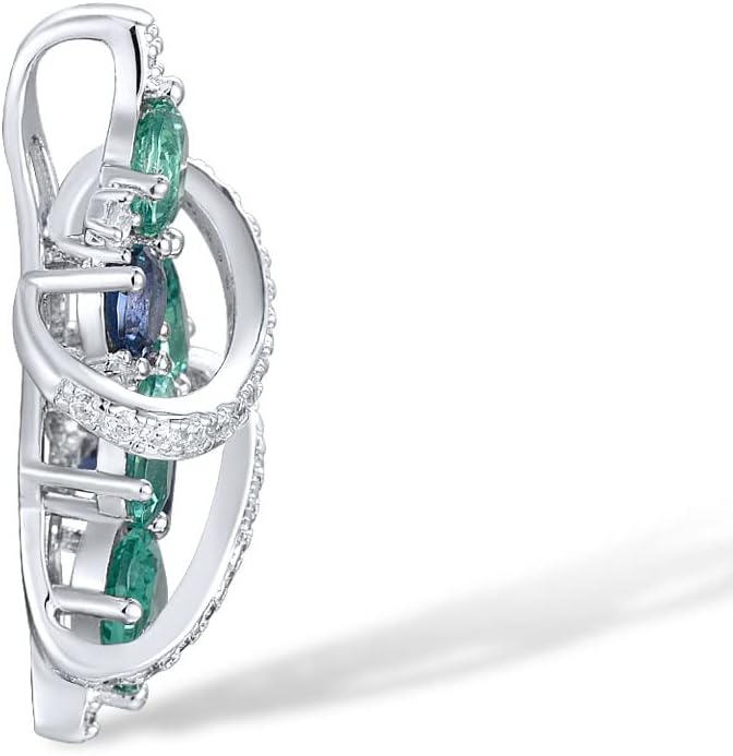 Santuzza 925 Sterling Silver Cubic Zirconia Twisted Pendant for Women - Image 2